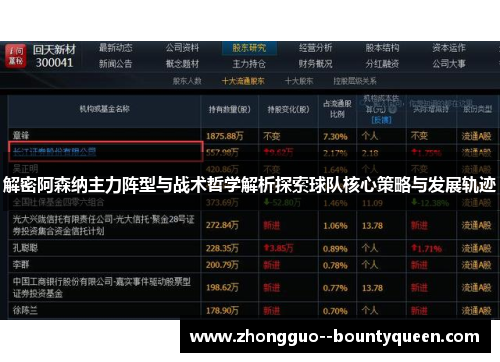 解密阿森纳主力阵型与战术哲学解析探索球队核心策略与发展轨迹